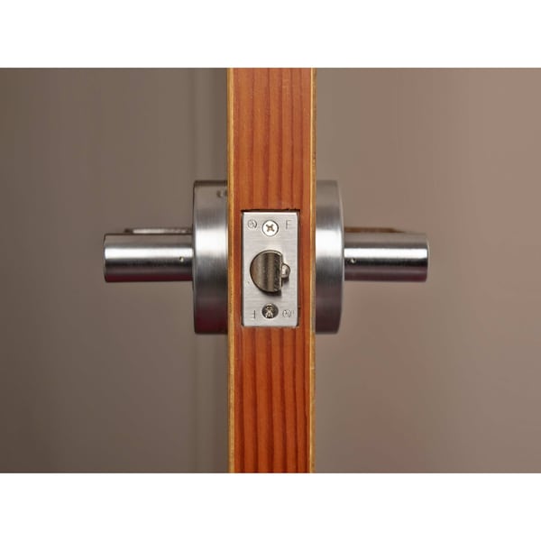 Global Door Controls Eiffel Standard Duty Brushed Chrome Grade 2 Commercial Storeroom Door Handle with Lock, Clutch Function and IC Core - GAL-1180L-IC626