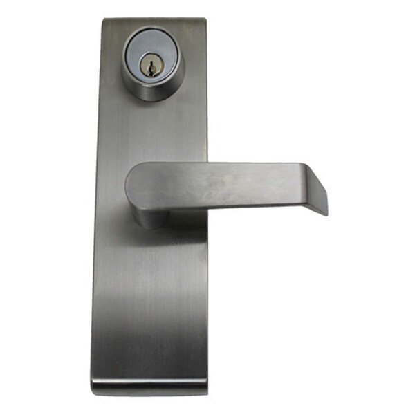 Lockey Usa Lever Handle Clutch Exit Trim, Schlage Keyway, Stainless Steel,  - PBLHCL