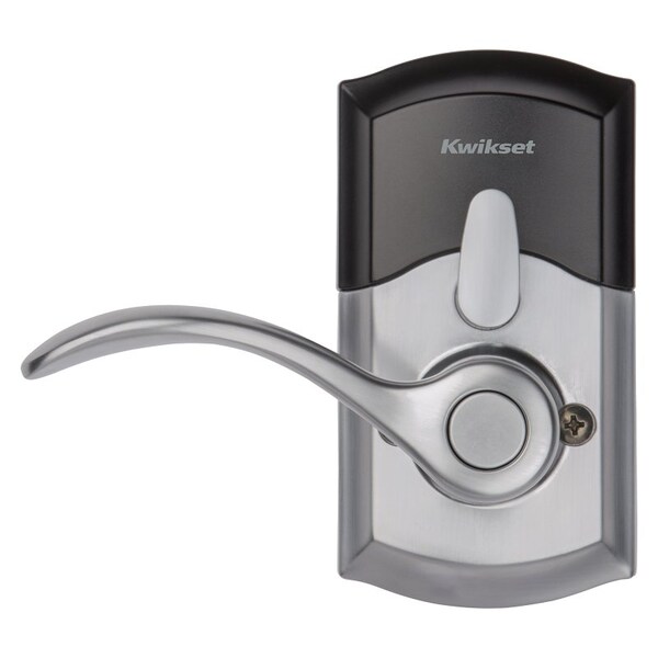 Kwikset Kwikset 955PML 26D SMT CP Electronic Pembroke Lever, Keyless Key, AAA Grade, Zinc, Satin Chrome - 955PML 26D SMT CP