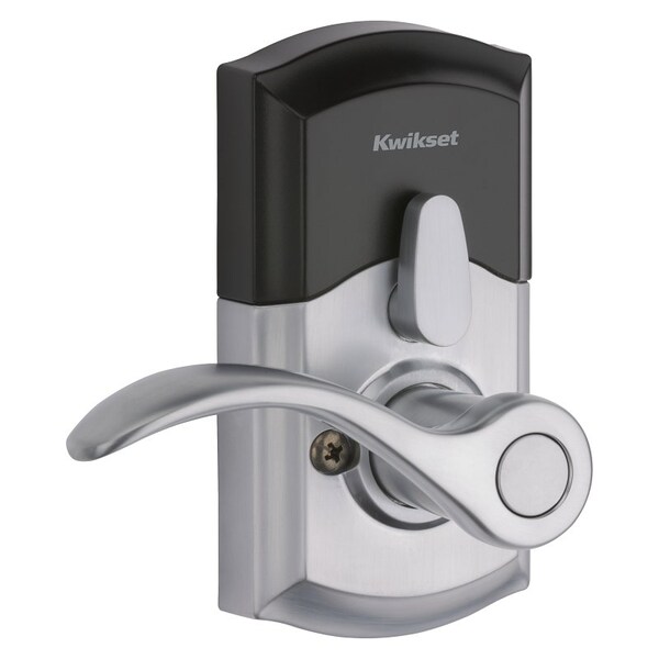 Kwikset Kwikset 955PML 26D SMT CP Electronic Pembroke Lever, Keyless Key, AAA Grade, Zinc, Satin Chrome - 955PML 26D SMT CP