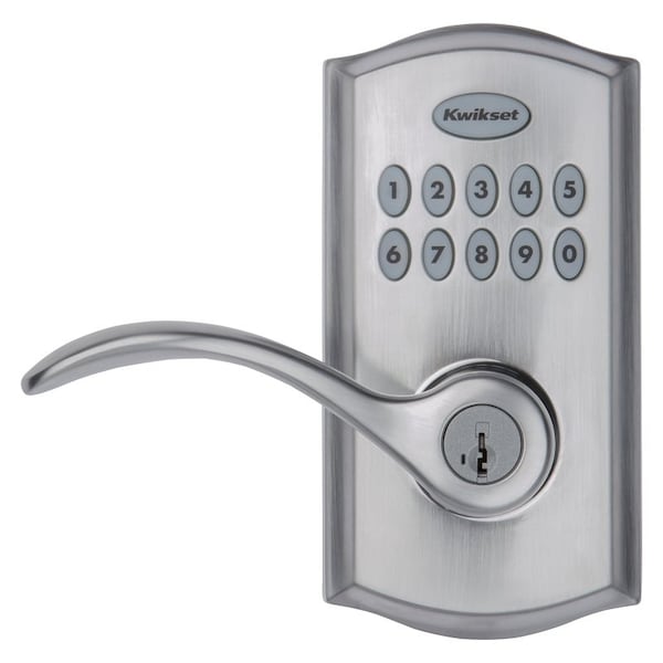 Kwikset Kwikset 955PML 26D SMT CP Electronic Pembroke Lever, Keyless Key, AAA Grade, Zinc, Satin Chrome - 955PML 26D SMT CP