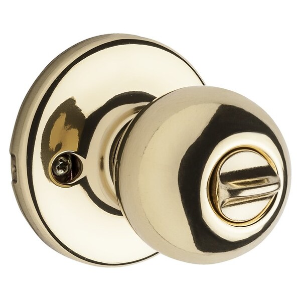Kwikset Keyed Entry Knob, Polished Brass - 400P3CPK6
