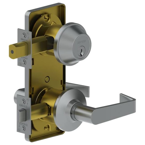 Hager Satin Chrome Entry 3710WTN26D - 3710WTN26D