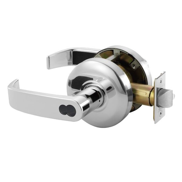 Sargent Grade 2 Entrance/Office Cylindrical Lock, L Lever, LFIC Disposable Construction Core, Bright Chrome - 2860-65G05 KL 26