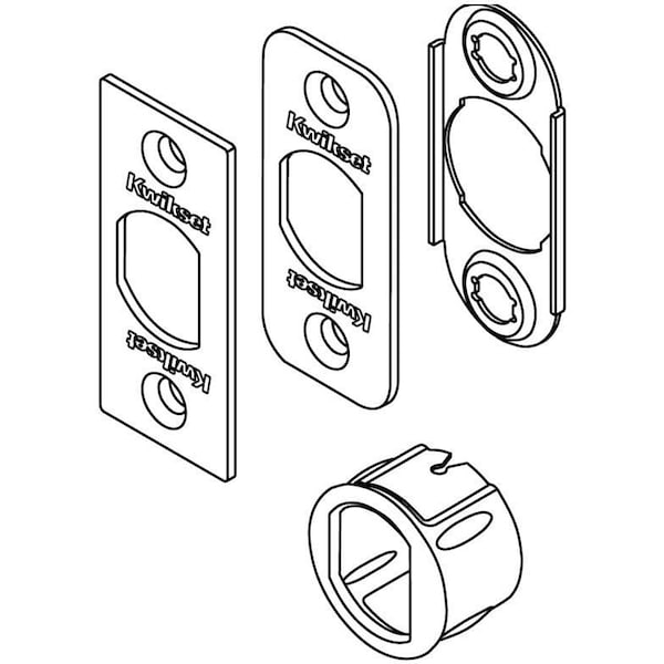 Kwikset 6-Way Deadlatch Service Kit, Bright Polished Chrome - 81844-26