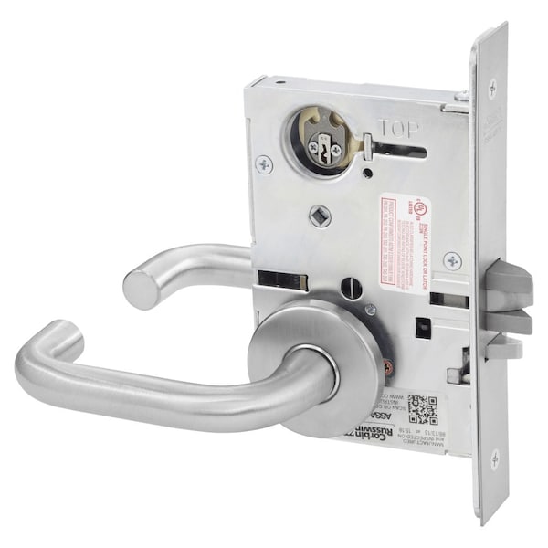 Corbin Russwin Entrance or Office Mortise Lock, LS Lever, A Rose, Satin Chrome - ML2053 LSA 626 LC