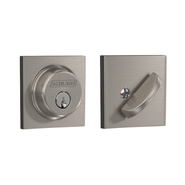 Schlage Residential Grade 1 Single Cylinder Deadbolt Lock, Conventional Cylinder, 5 Pins, Keyed Different, Dual Option L - B60 COL 619 KD