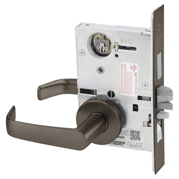 Corbin Russwin Apartment or Dormitory Mortise Lock, NS Lever, A Rose, Oil Rubbed Bronze - ML2067 NSA 613 LC