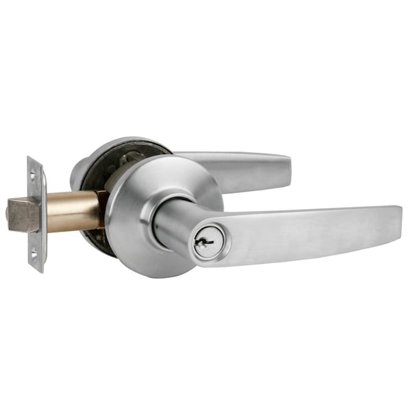 Schlage Grade 2 Tubular Lock, Classroom Function, Key in Lever Cylinder, Jupiter Lever, Satin Chrome Finish,  - S70PD JUP 626
