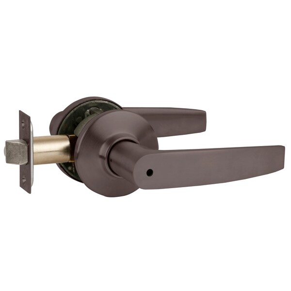 Schlage Grade 2 Tubular Lock, Privacy Function, Non-Keyed, Jupiter Lever, Oil-Rubbed Bronze Fnsh, Non-Handed - S40D JUP 613
