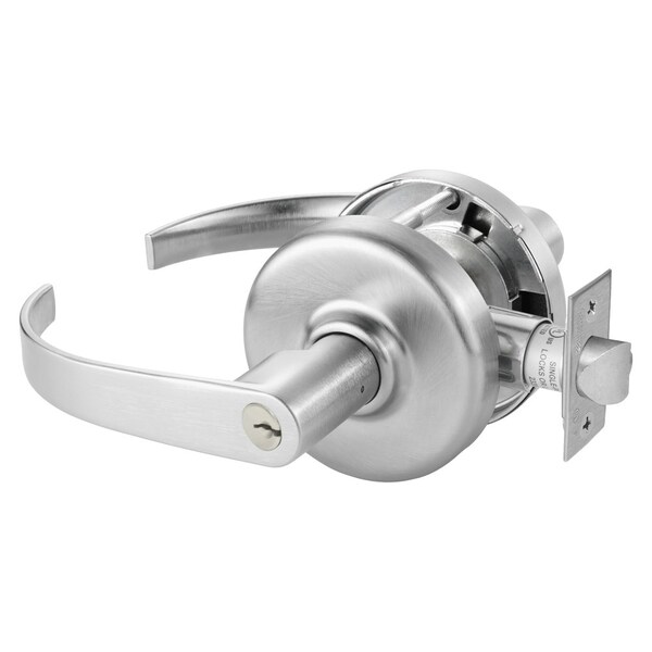 Corbin Russwin Grade 2 Entry or Office Cylindrical Lock, Princeton Lever, Conventional Cylinder, Satin Chrome Finis - CL3861 PZD 626