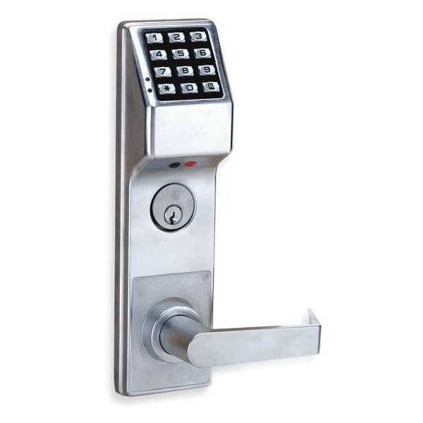 Locdown Electronic Lock, Brushed Chrome, 12 Button - DL3500CRL US26D