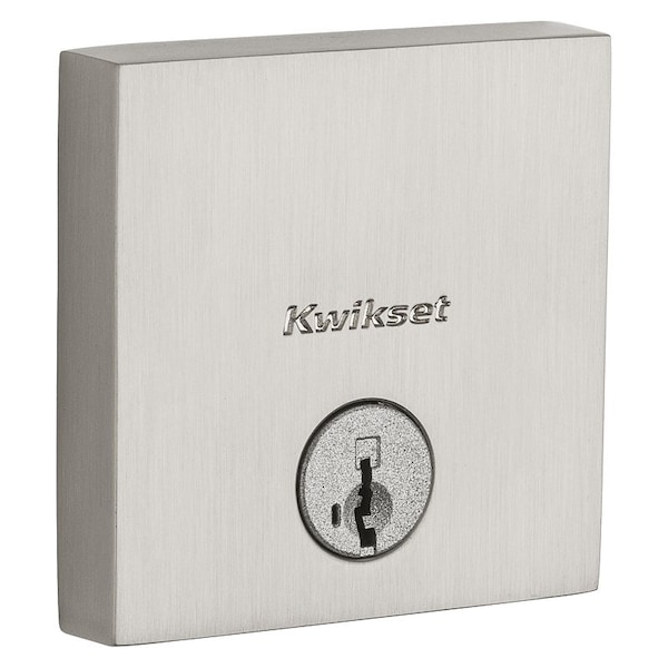 Kwikset Signature Series 258 SQT 15 SMT CP K4 V1 Deadbolt, Grade 1 Grade, K4 Key, Zinc, Satin Nickel - 258SQTSMT
