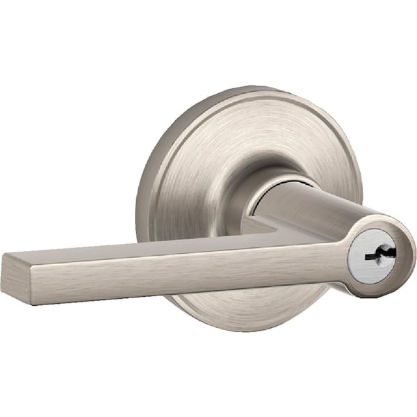 Dexter By Schlage Schlage Solstice Satin Nickel Entry Door Lever Lockset - J54VSOL619