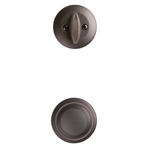 Kwikset Handleset, 3 Grade, Brass, Venetian Bronze, 2-3/8 x 2-3/4 in Backset, KW1 Keyway, 1-3/4 in Thick Door - 96870-100