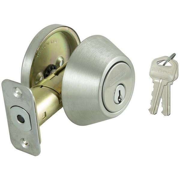 Prosource Signature Series Deadbolt, 3 Grade, Stainless Steel, 2-3/8, 2-3/4 in Backset, KW1 Keyway - D261-RU5B