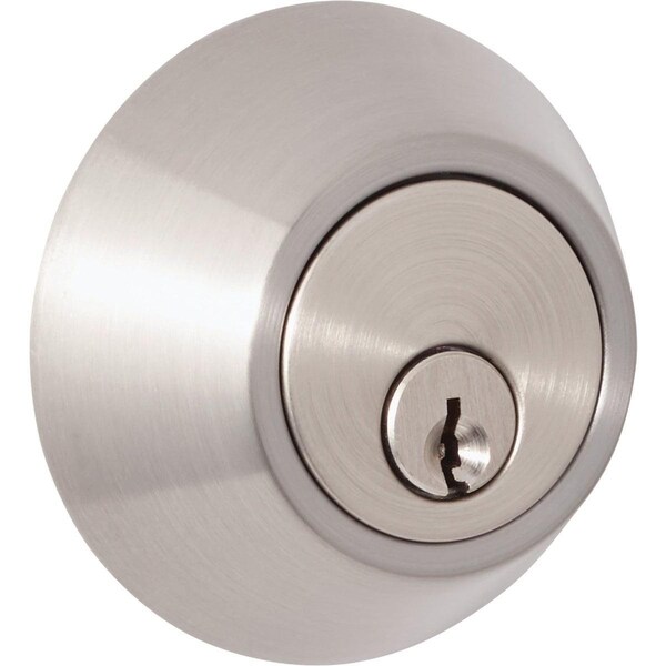 Steel Pro Brushed Nickel Single Cylinder Deadbolt - DB9X21