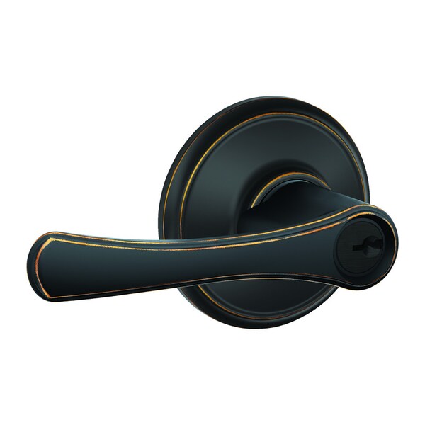 Schlage Schlage Avila Aged Bronze Entry Door Knob 1-3/4 in. - F51VVLA716