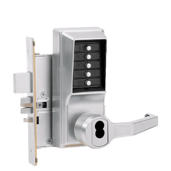 Dormakaba Simplex Mortise Combination Lever Lock, Key Override, Passage, Lockout, 6/7-Pin SFIC Prep, Les - KABA-R8146B-26D-41