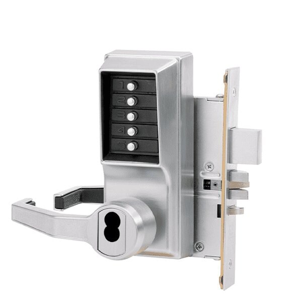 Dormakaba Simplex Mortise Combination Lever Lock, Key Override, Passage, Lockout, 6/7-Pin SFIC Prep, Les - KABA-L8146B-26D-41
