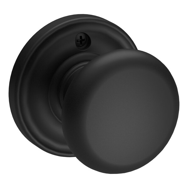 Baldwin Half Dummy Round Knob and Traditional Round Rose Satin Black Finish - HDROUTRR190