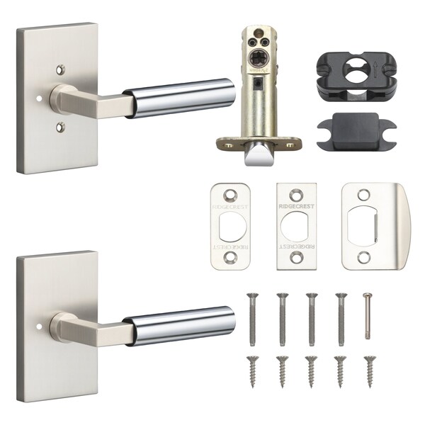 Sure-Loc Hardware Sure-Loc Hardware Levanto Privacy Rosette, Nickel, Knurled Grip in Polished Chrome - LV102 NI GRIP-KN 26