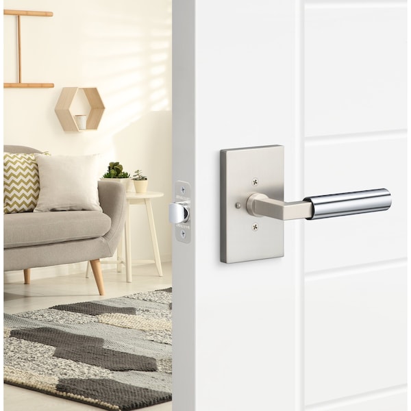 Sure-Loc Hardware Sure-Loc Hardware Levanto Privacy Rosette, Nickel, Knurled Grip in Polished Chrome - LV102 NI GRIP-KN 26