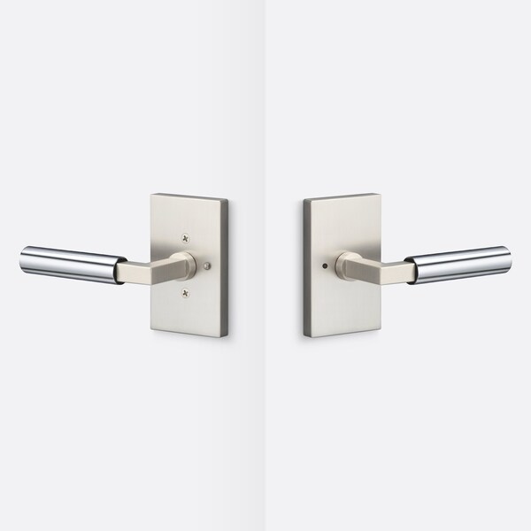 Sure-Loc Hardware Sure-Loc Hardware Levanto Privacy Rosette, Nickel, Knurled Grip in Polished Chrome - LV102 NI GRIP-KN 26