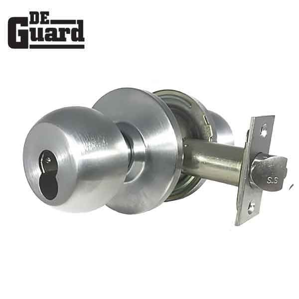 Deguard Commercial Handle - Grade 2 - IC Core - Storeroom - Satin Chrome - DKFIC-26D-ST