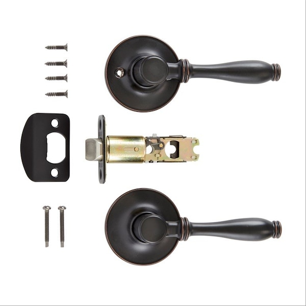 Delaney Hardware Callan Silona Edged Oil Rubbed Bronze Hall/Closet Door Handle - ST5017