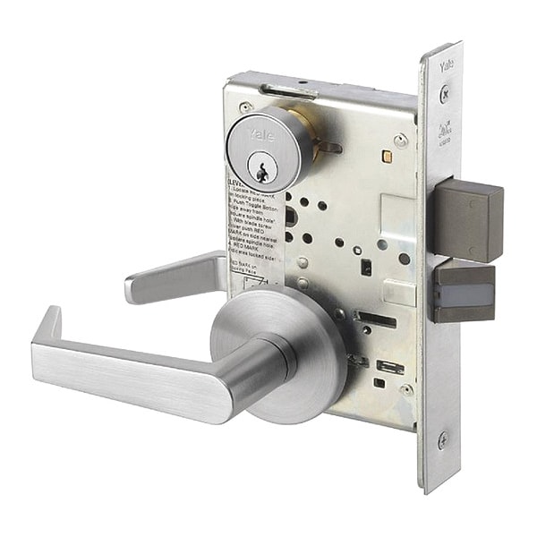 Assa Abloy Accentra Mortise Lockset, Mechanical, Entrance - 8847FL AUR 626 RH LC