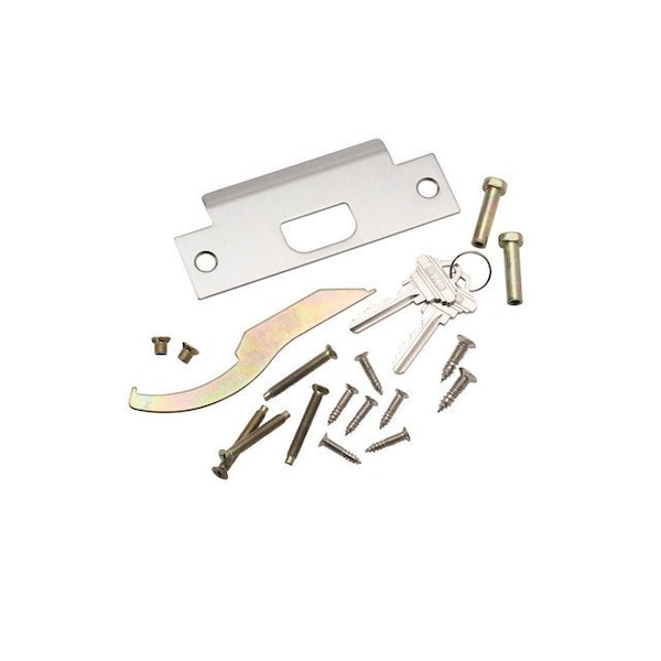 Global Door Controls GLC Series Brushed Chrome Grade 3 Commercial/Residential Entry Door Handle with Lock - GLC-5151L-626