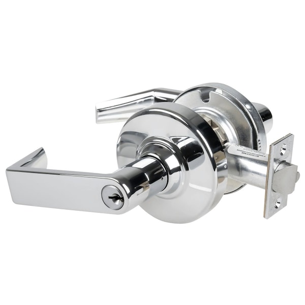Schlage Grade 1 Entrance/Office Lock, Rhodes Lever, Standard Cylinder, Bright Chrome Finish, Non-Handed - ND50PD RHO 625