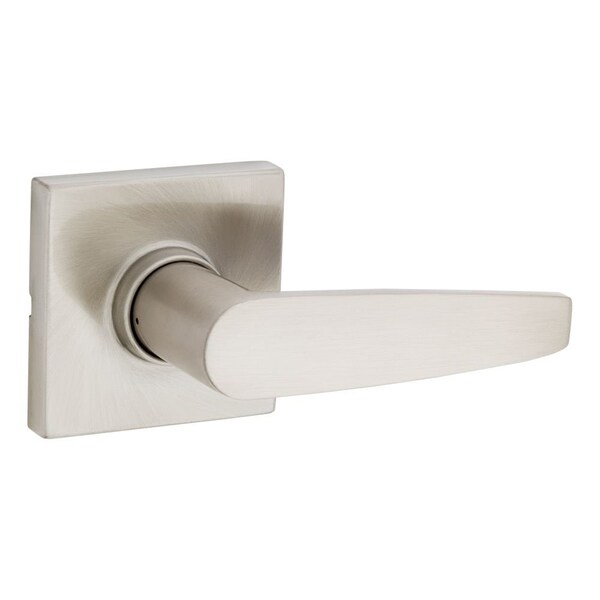 Safelock Winston Lever Square Rose Passage Lock with RCAL Latch and RCS Strike Satin Nickel Finish - SL1000WISQT-15