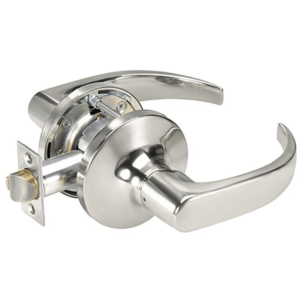 Yale Grade 1 Passage/Closet Latch Cylindrical Lock, Pacific Beach Lever, Non-Keyed, Bright Chrome Finish,  - PB5401LN 625