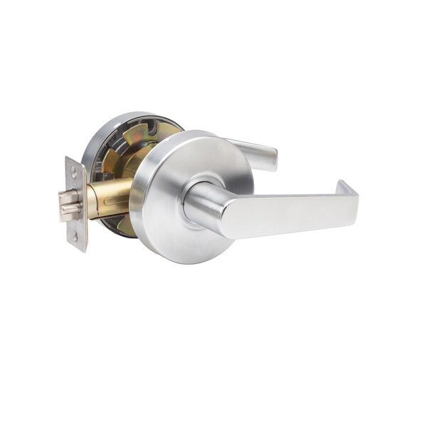 Trans Atlantic Co. LSV Saturn Standard Duty Brushed Chrome Grade 2 Commercial Classroom Door Lever/Handle with Lock and IC Core - DL-LSV70IC-US26D
