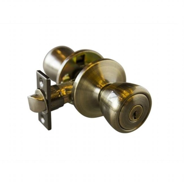 Heat Wave Terrace 6 Way Latch Entry Door Knob; Antique Brass - HE766612
