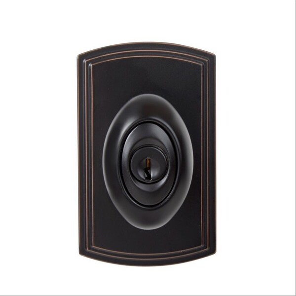 Delaney Hardware Italian Collection Canova Edged Oil-Rubbed Bronze Keyed Entry Door Knob - 360507
