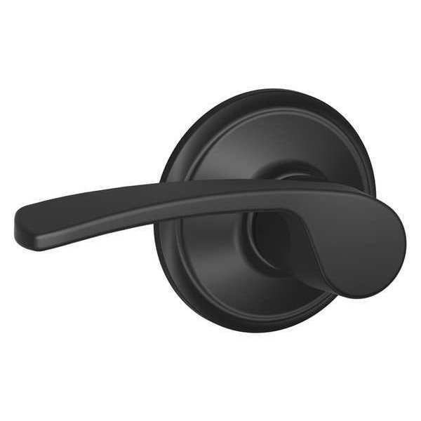 Schlage Matte Black Passage Lever Lockset, Merano - F10 MER 622