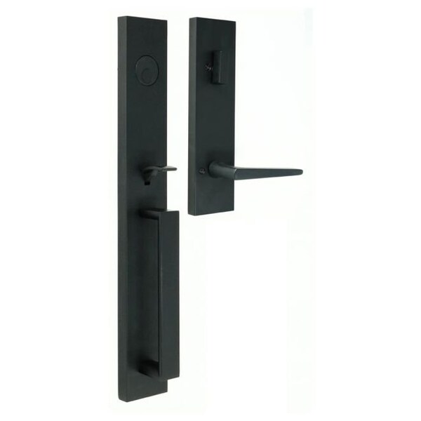 Weslock Xanthis Dummy Handleset with Philtower Lever Trim Matte Black Finish - 02895-2720020