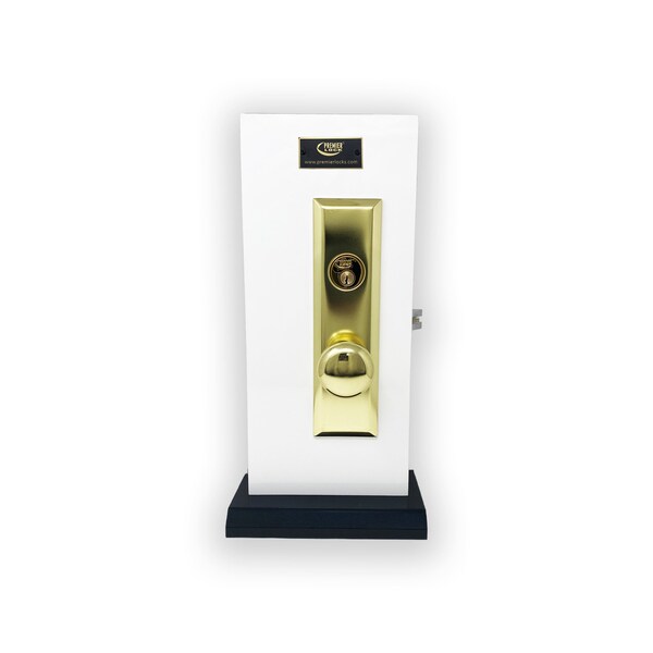 Premier Lock Brass Mortise Entry Left Hand Door Lock Set w/2.75 in. Backset, 2 SC1 Keys and Wide Face Plate-Hex - ML02