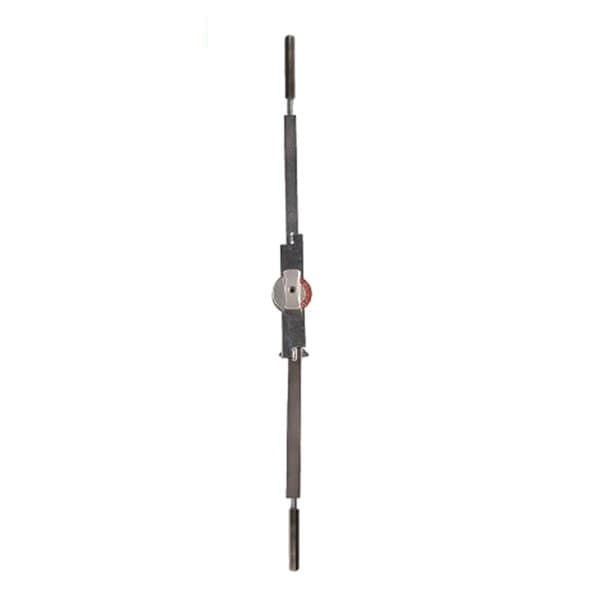 Adams Rite Two-Point Flush Bolt, Hourglass Shaped Turn, 39-1/16" to 43" Cylinder Height, Satin Chrom - ADR-MS1880-03-682