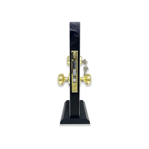 Premier Lock Brass Mortise Entry Gate Right Hand Door Lock Set with 2.5 in. Backset and 2 SC1 Keys - MRG01