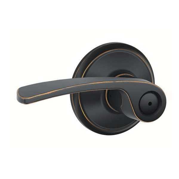 Schlage Antique Bronze Privacy Lever Lockset, Merano - F40 MER 716