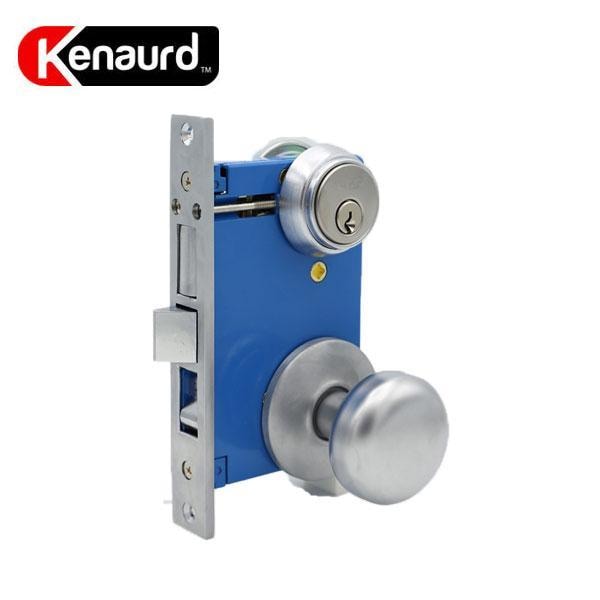 Kenaurd Kenaurd:Double Mortise Lockset  Silver (Knob) - SC1 - KMLD02-SS-SC1-LH