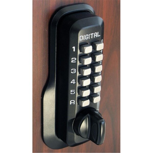 Lockey M-210-JB-EZ Mechanical Keyless Deadbolt Ez Mount Plate Lock - Jet Black - M210-JB BONUS