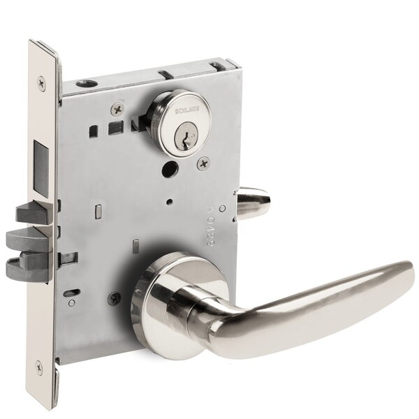 Schlage Storeroom Mortise Lock with Deadbolt, 07A Design, Bright Chrome - L9480P 07A 625