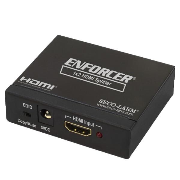 Seco-Larm HDMI Splitter. Transmit a single HDMI source to up to two different high-definition TVs o - SLM-MVD-AH12-01Q