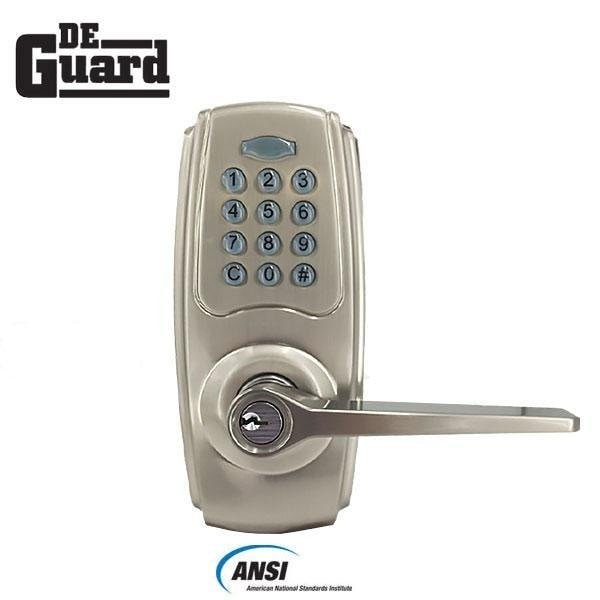Deguard Grade 2 Electronic Keypad Lever - Satin Nickel - DEG2L-SN