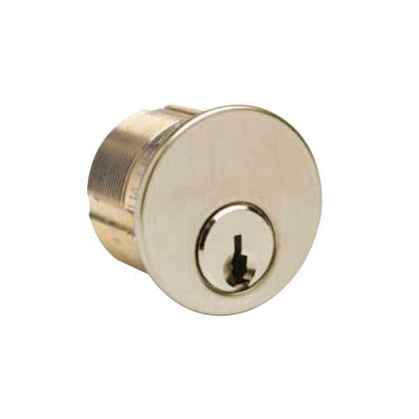 Ilco Ilco: 1 1/8" Mortise Cylinder, 5-Pin, Arrow Keyway, Standard Cam, Keyed different, Bright Brass - ILCO-7185AA1-03-KD
